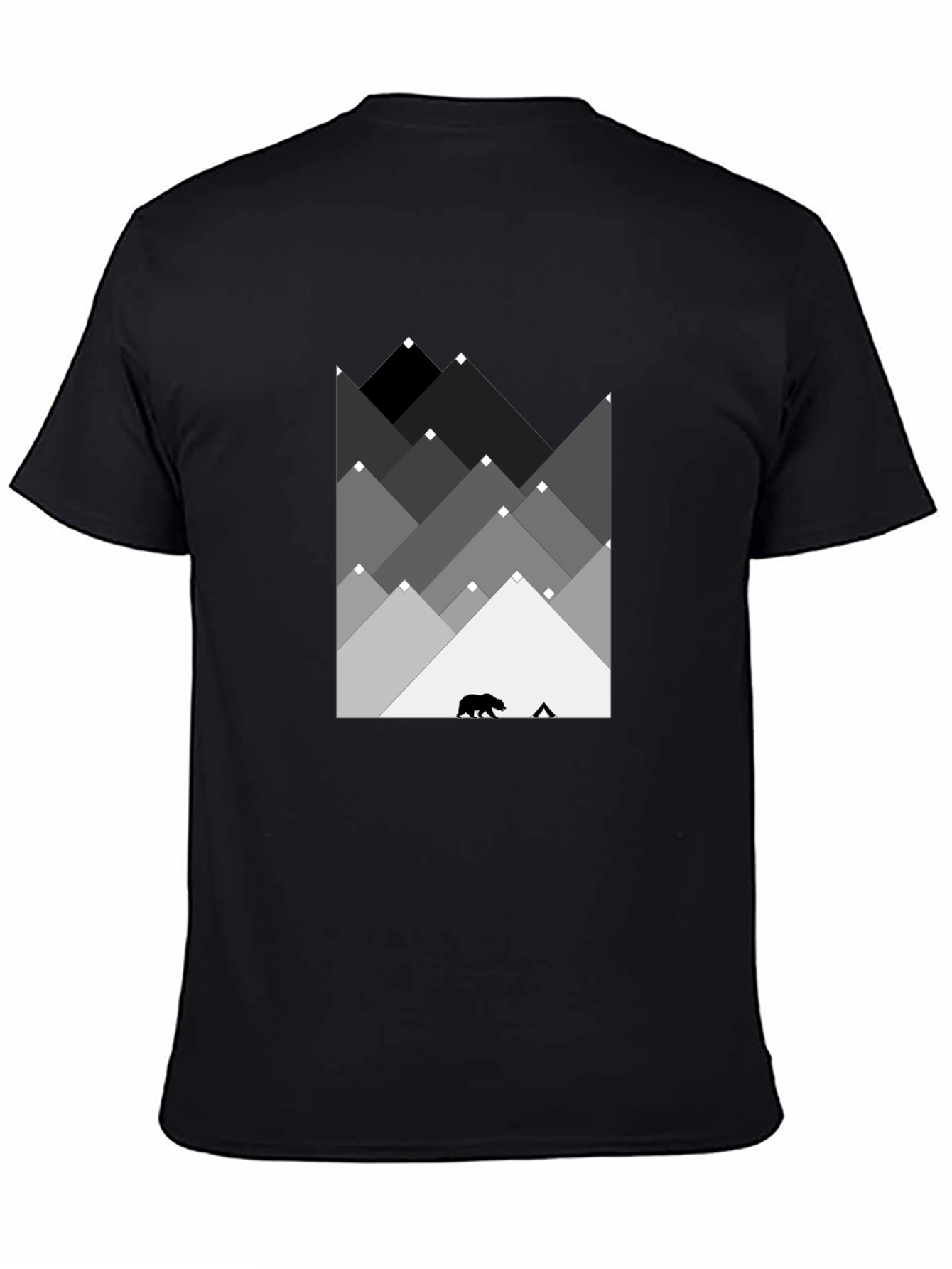 Mountain Bear Graphic Tee - Black