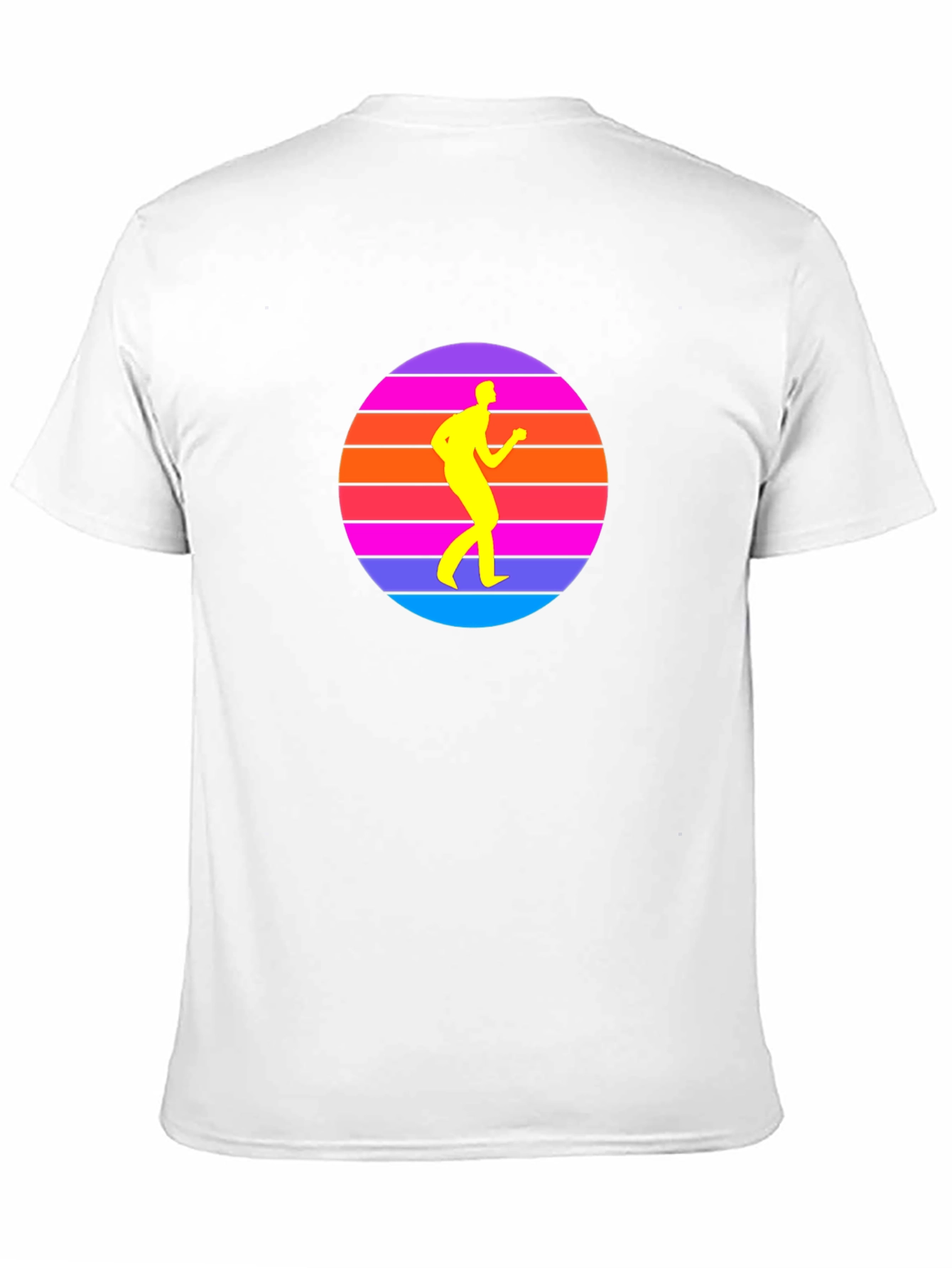 Retro Sunset Dancer Black T-Shirt