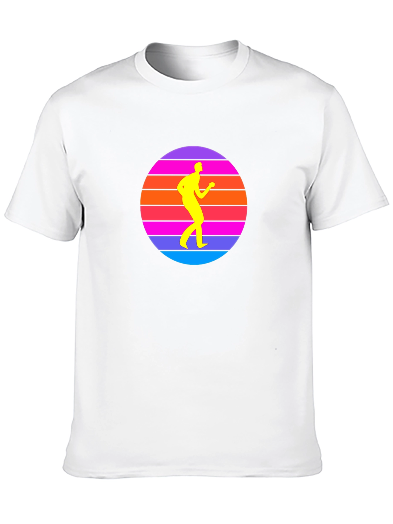 Retro Sunset Dancer Black T-Shirt