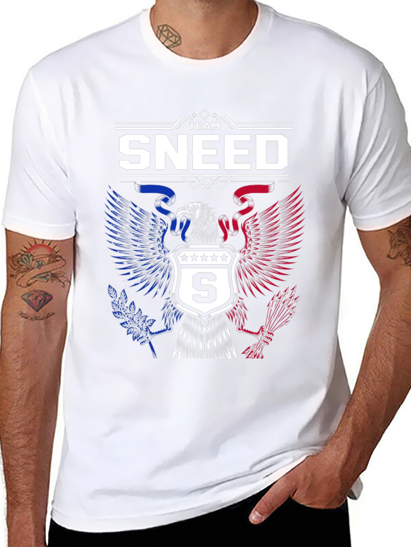 Team Sneed Patriotic Eagle Black T-Shirt