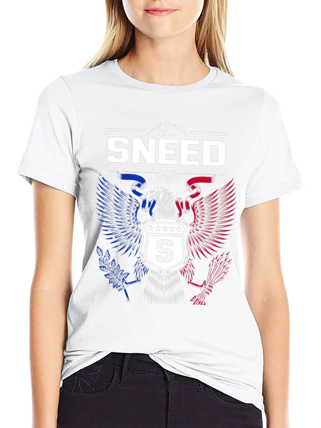 Team Sneed Patriotic Eagle Black T-Shirt