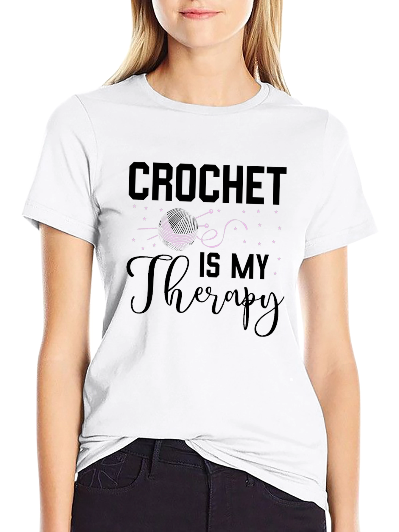 Crochet Is My Therapy Graphic Tee