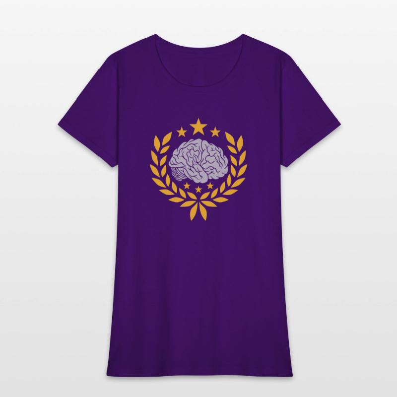 brain laurel wreath stars