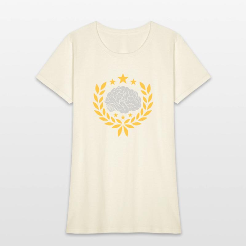 brain laurel wreath stars