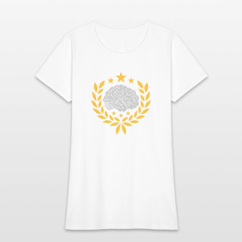 brain laurel wreath stars