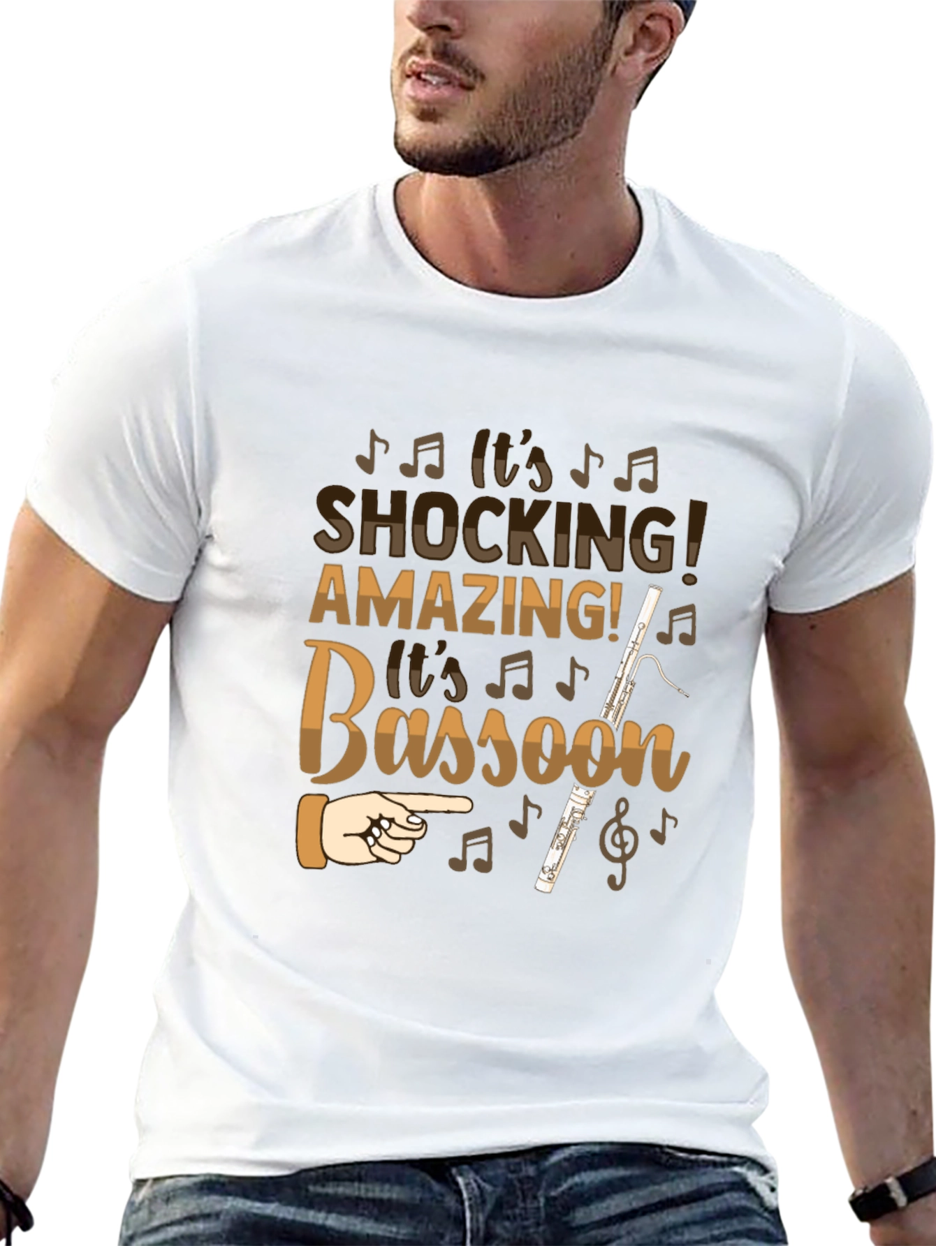Shocking Bassoon Music Lover Graphic Tee