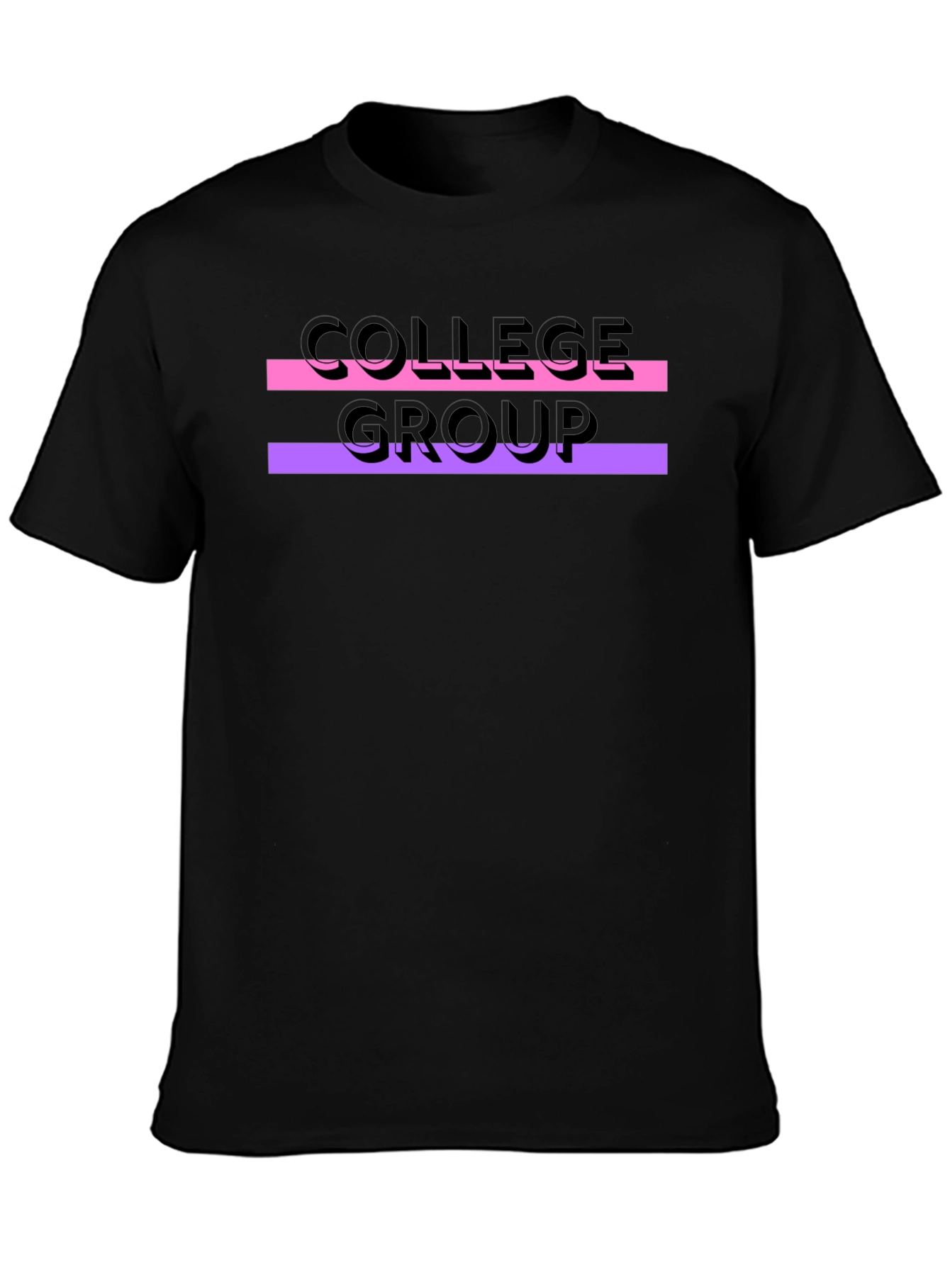 College Group Graphic Tee - Black Unisex T-Shirt