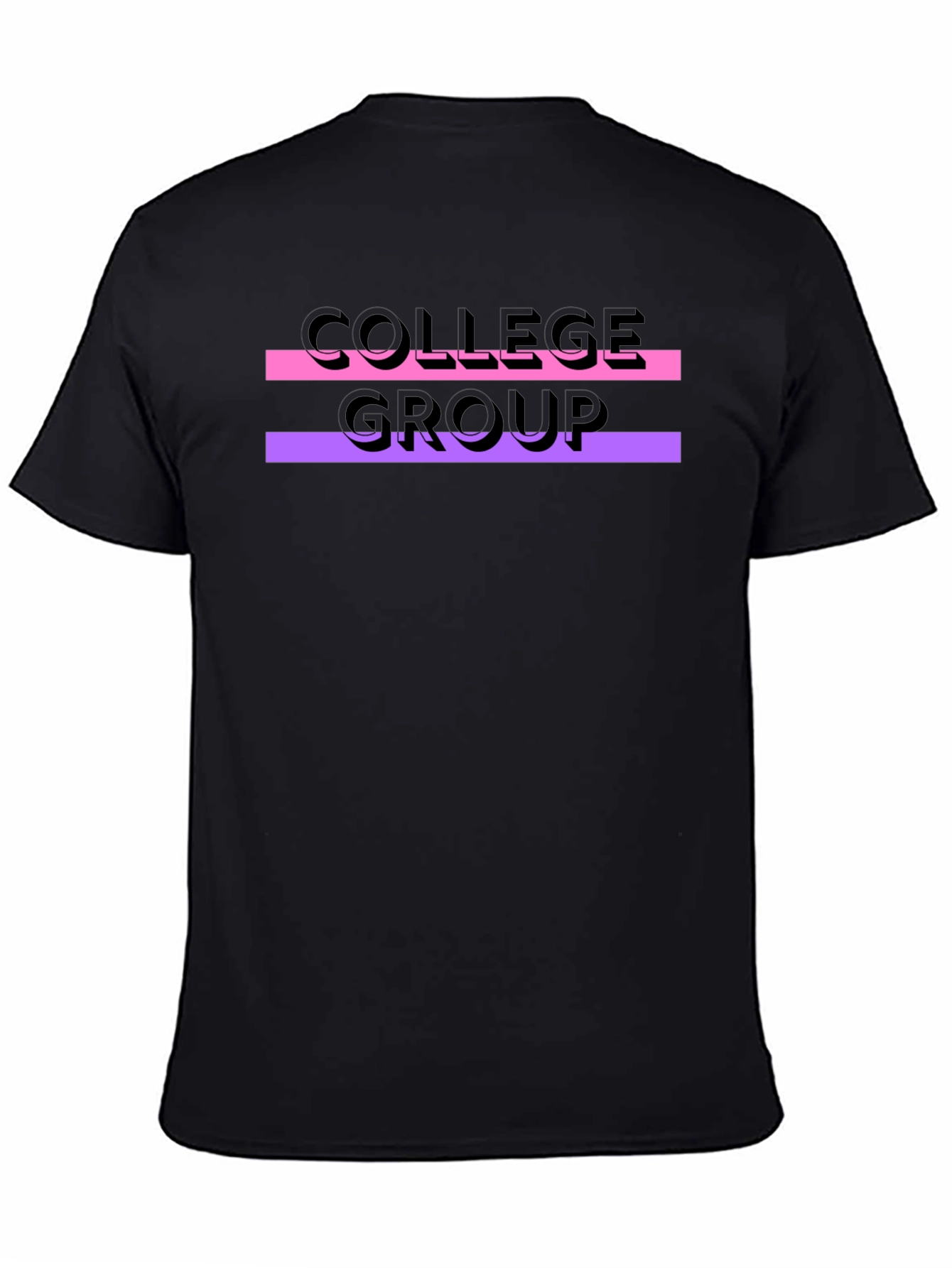College Group Graphic Tee - Black Unisex T-Shirt
