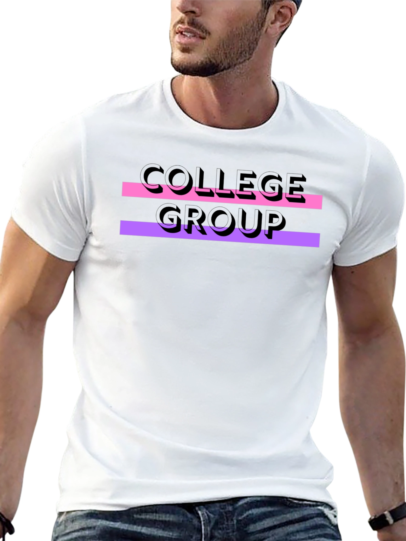 College Group Graphic Tee - Black Unisex T-Shirt