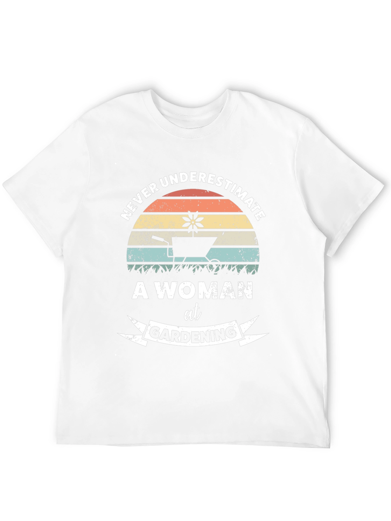 Gardening Woman Graphic Tee - Black Cotton T-Shirt