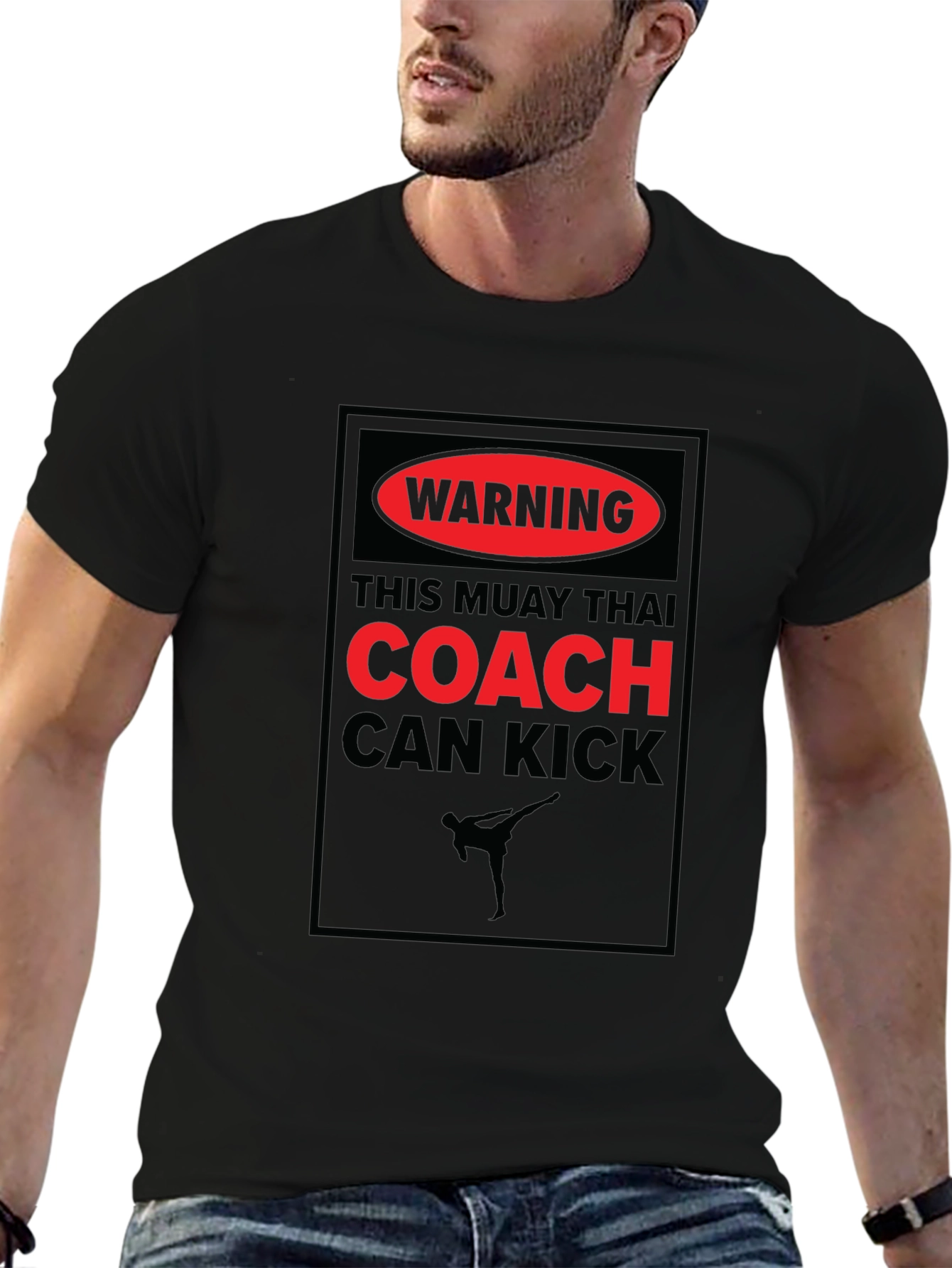 Muay Thai Coach Warning T-Shirt - Kickboxing Training Tee