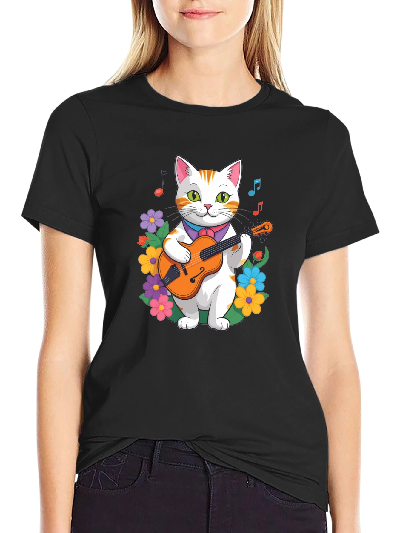 Cat Playing Guitar T-Shirt