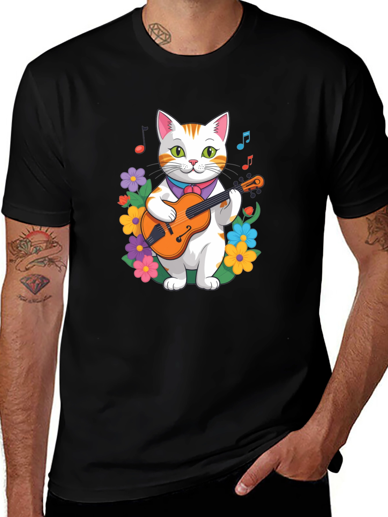 Cat Playing Guitar T-Shirt