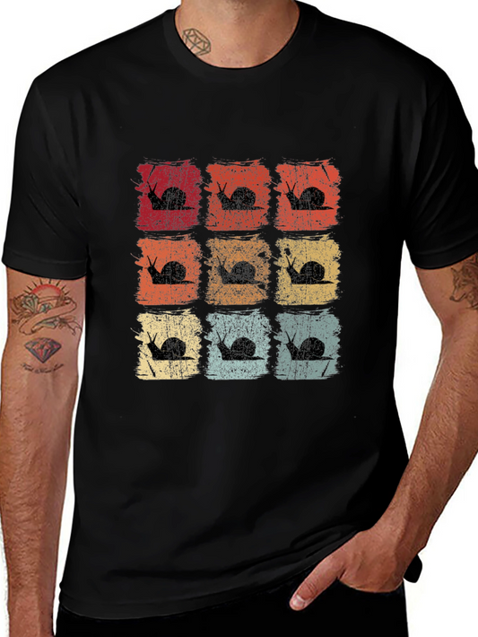 Retro Snail Graphic T-Shirt - Vintage Style Tee