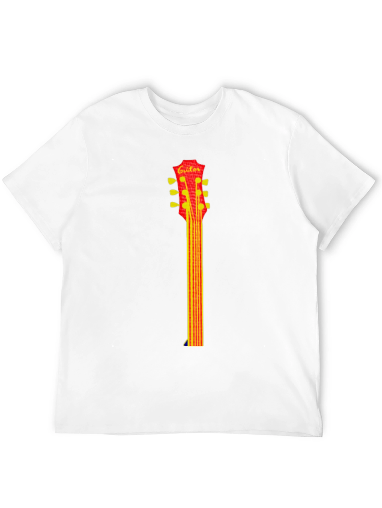 Guitar Neck Graphic Tee - Casual Style