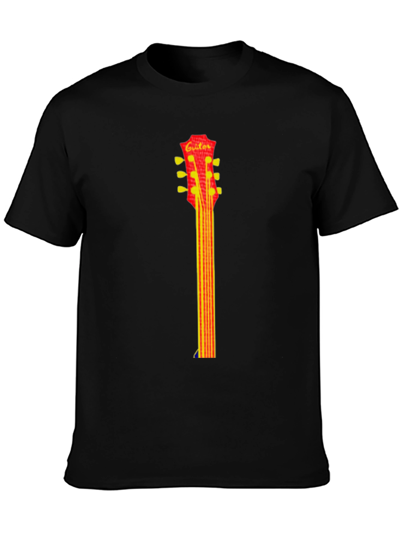 Guitar Neck Graphic Tee - Casual Style