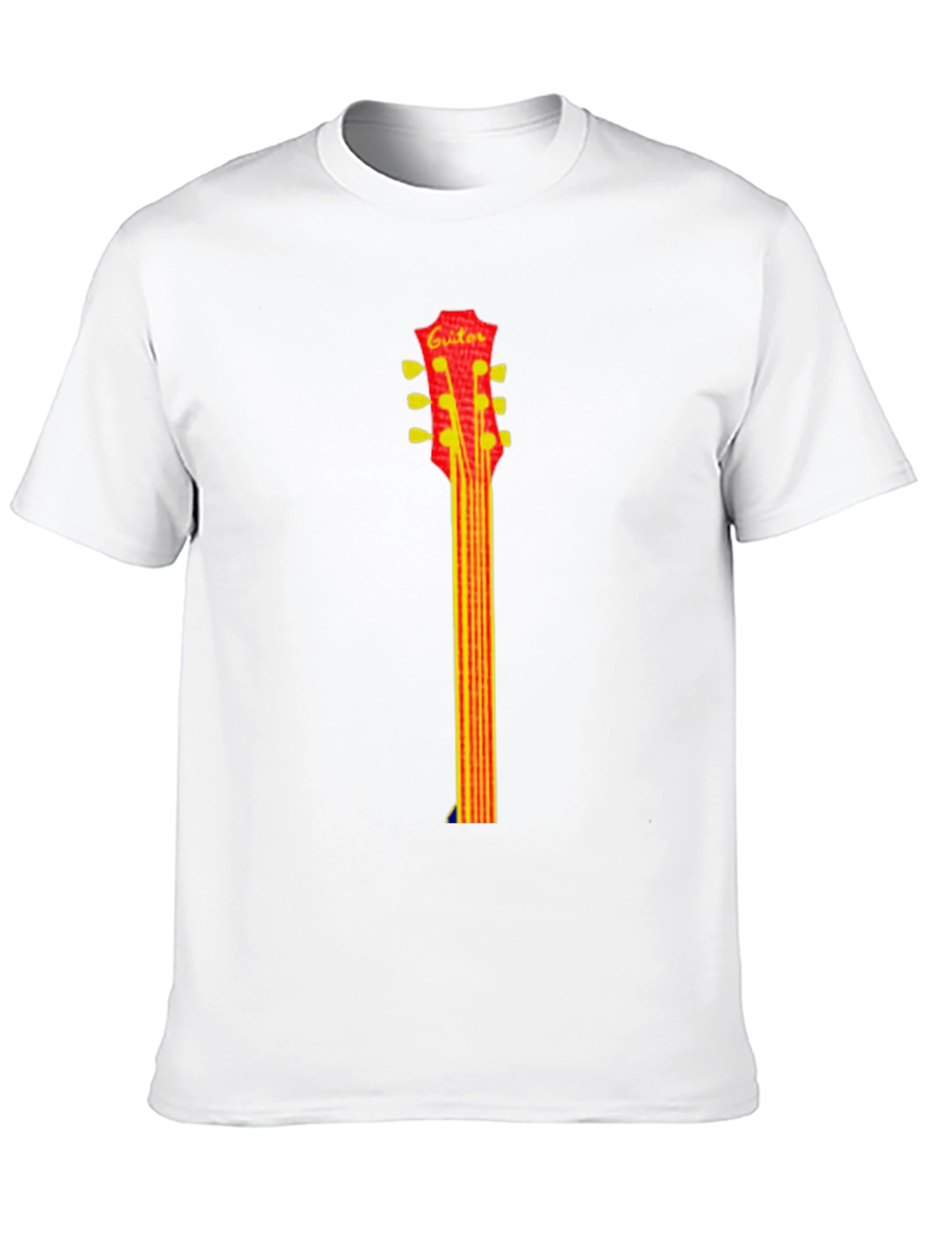 Guitar Neck Graphic Tee - Casual Style