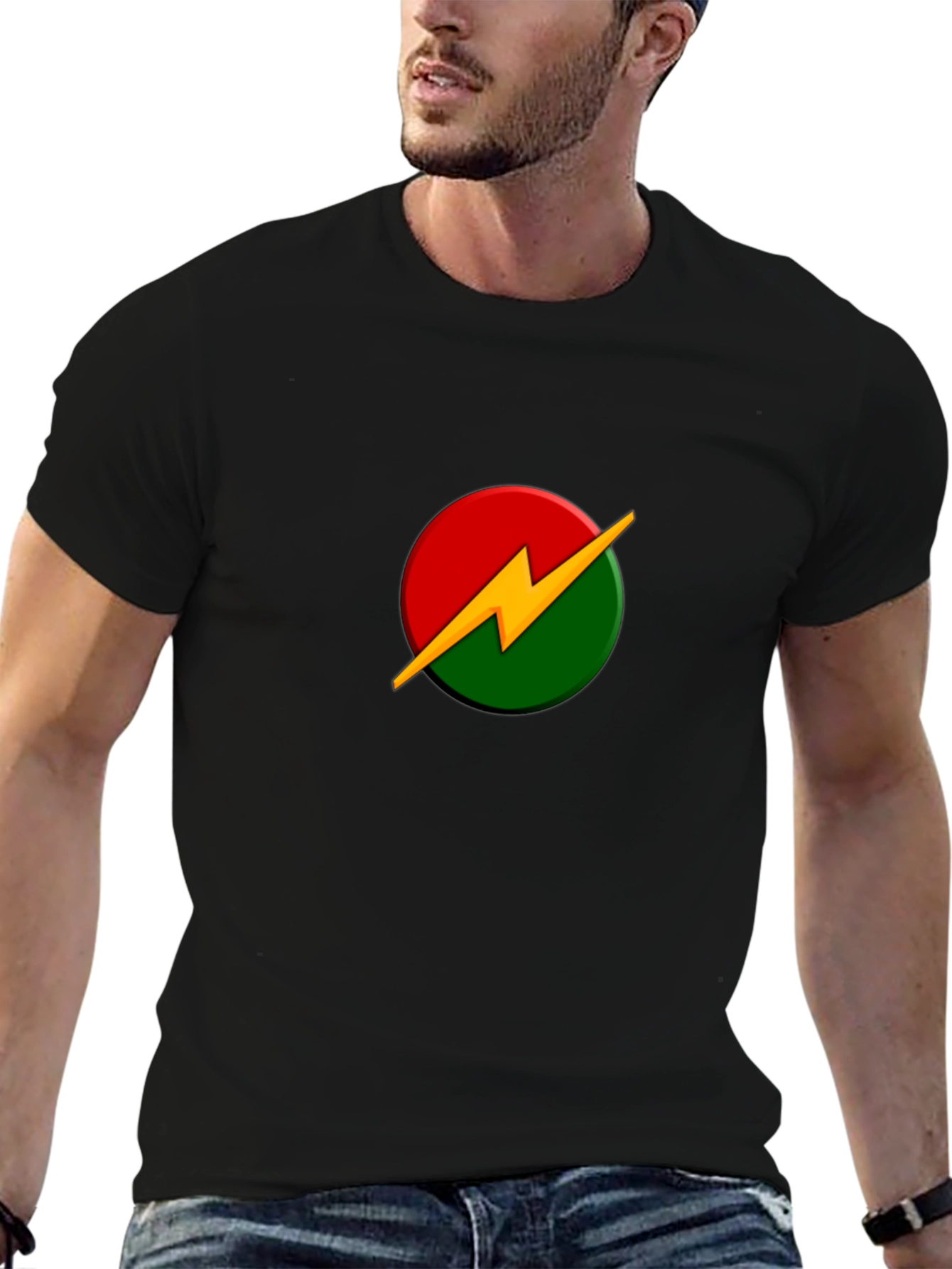 Bolt Logo Graphic T-Shirt - Black