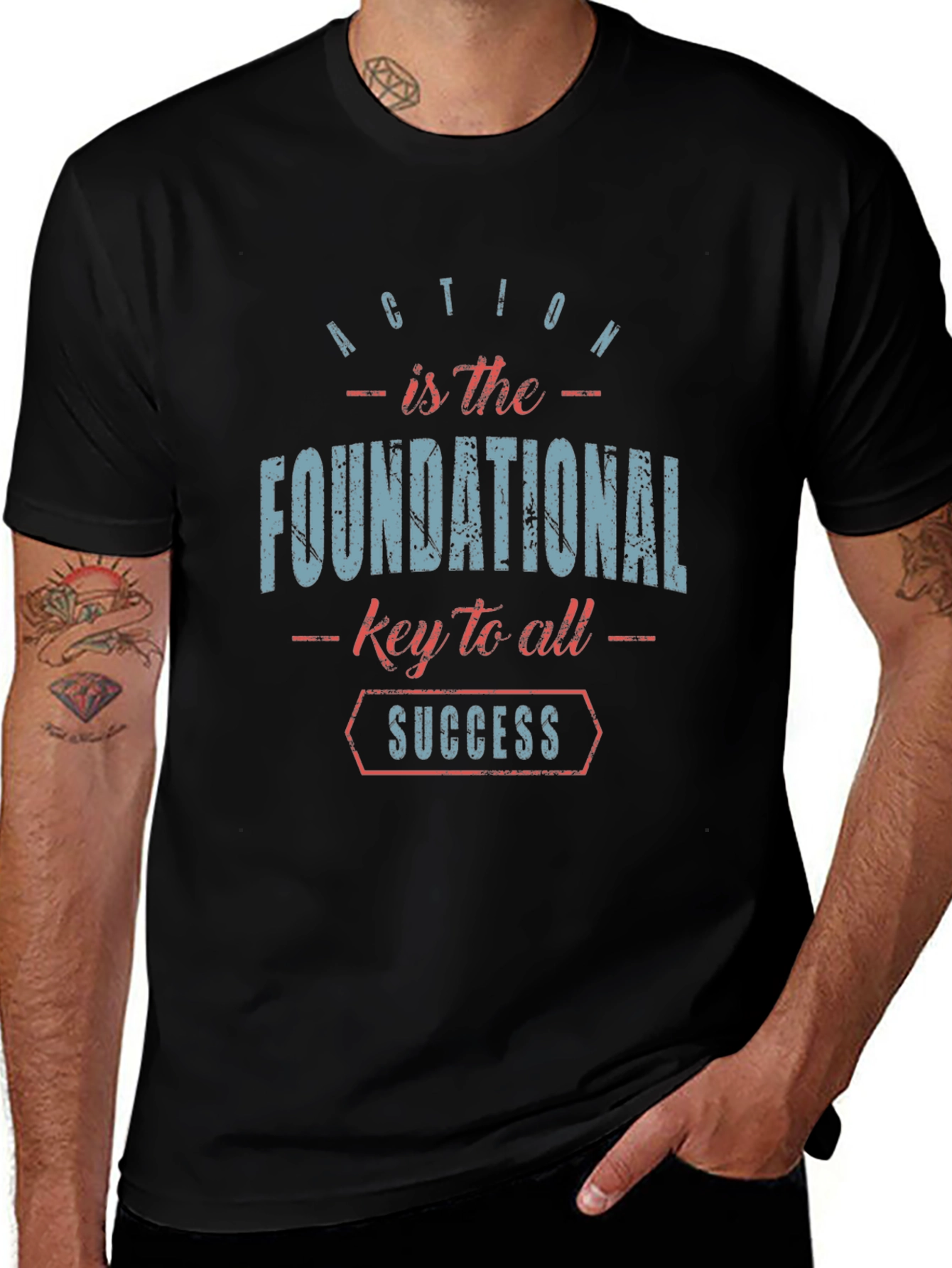 Inspirational Graphic T-Shirt: Action is Success