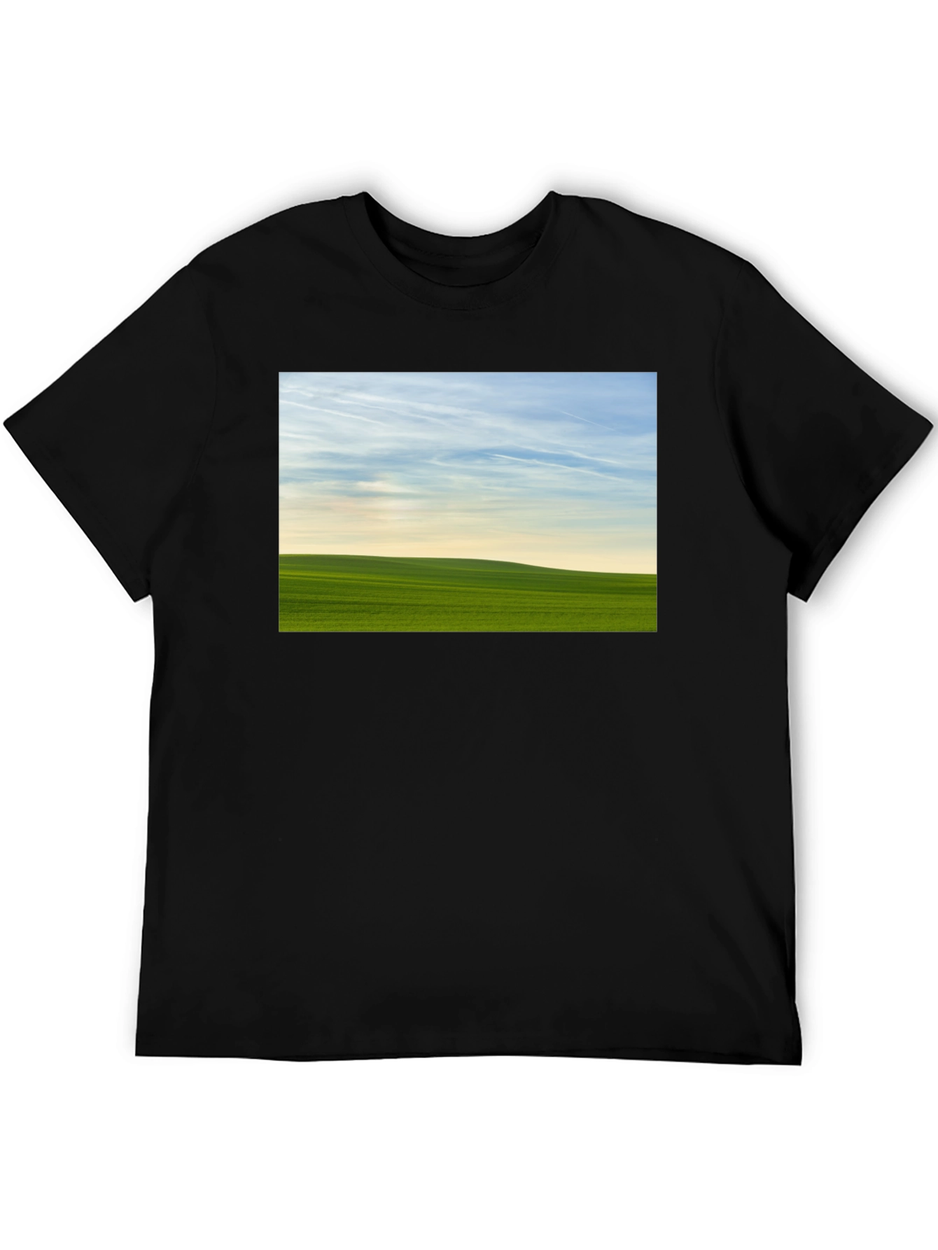Green Field Horizon Graphic Tee