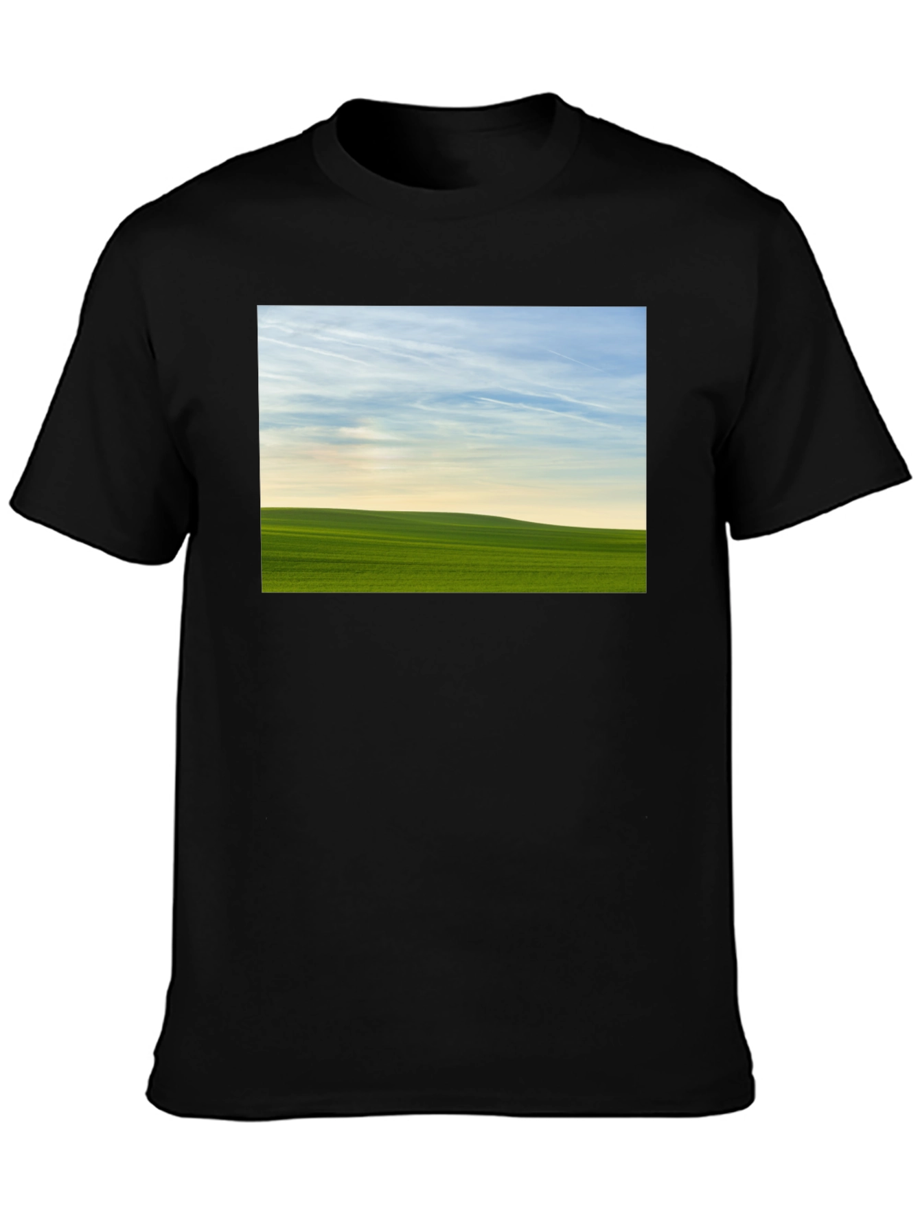 Green Field Horizon Graphic Tee