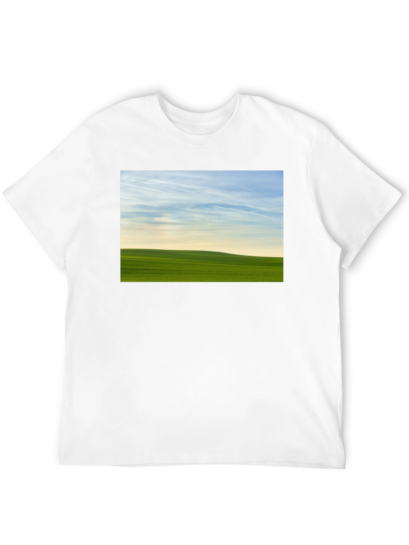 Green Field Horizon Graphic Tee