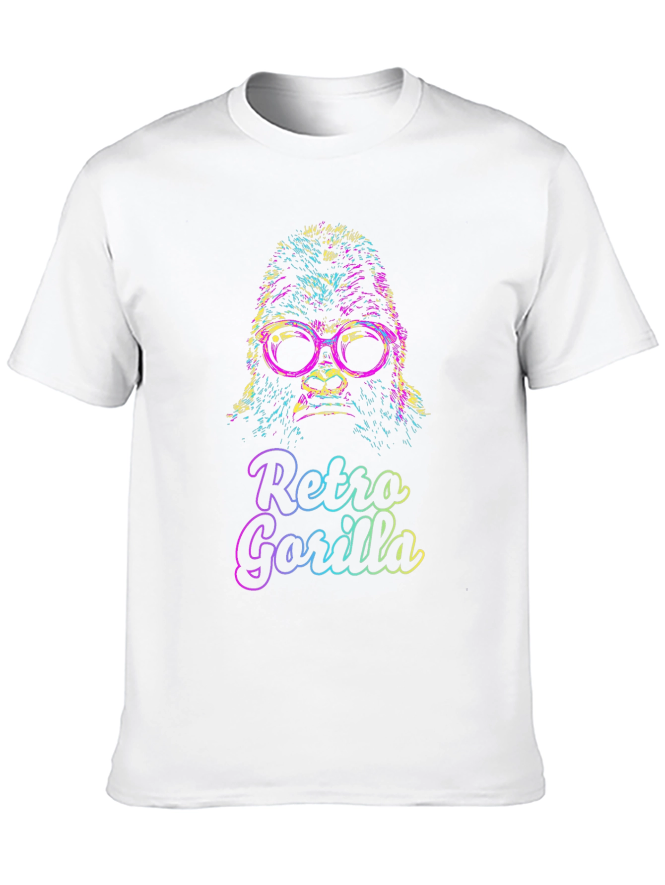 Retro Gorilla Graphic T-Shirt - Mens Casual Tee