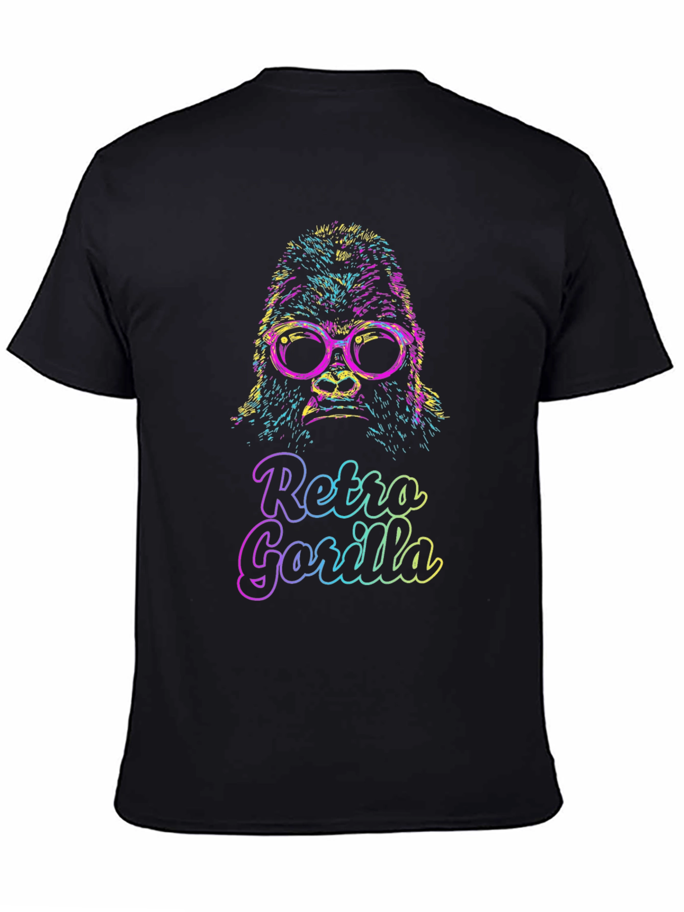 Retro Gorilla Graphic T-Shirt - Mens Casual Tee