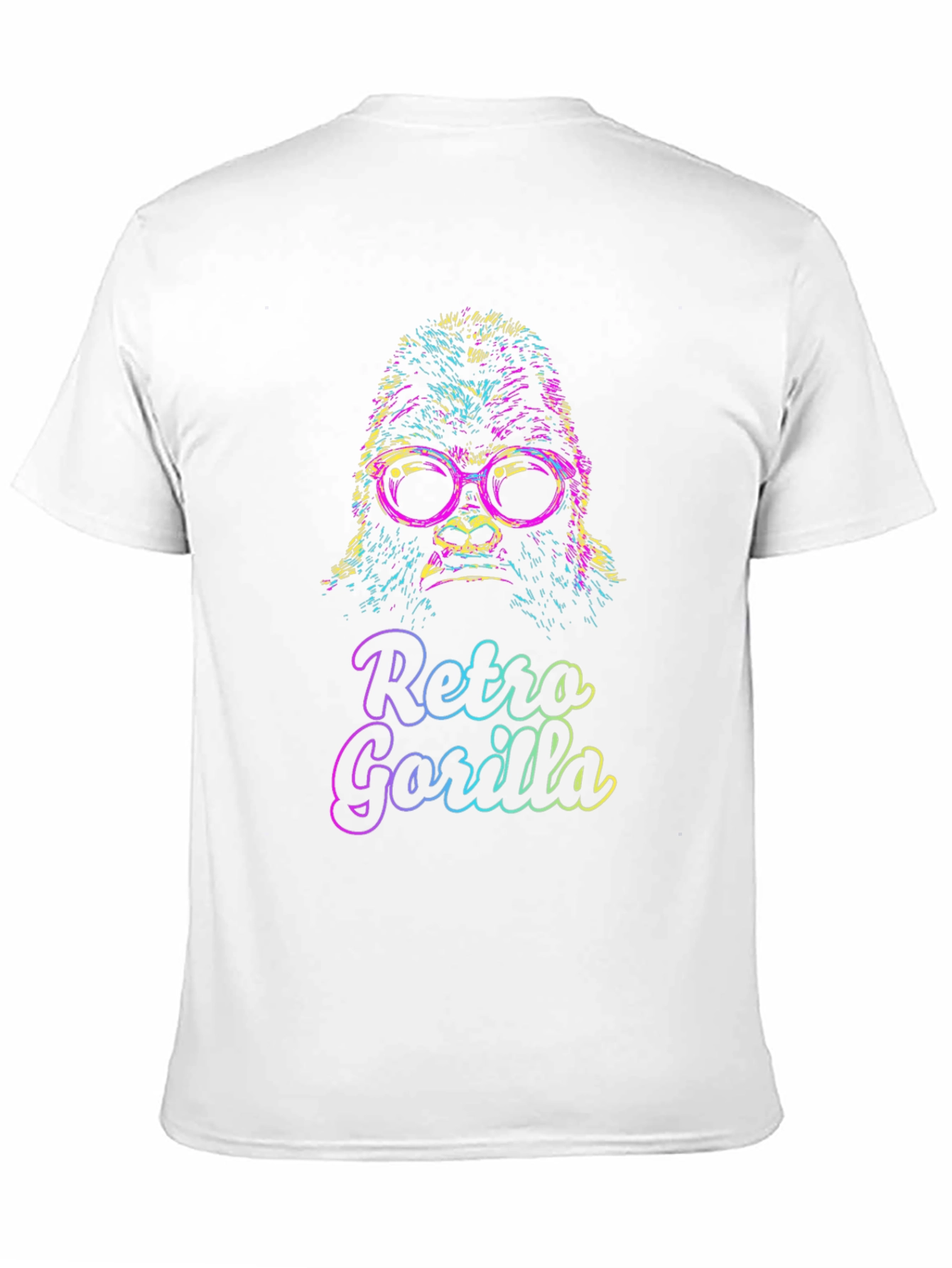 Retro Gorilla Graphic T-Shirt - Mens Casual Tee
