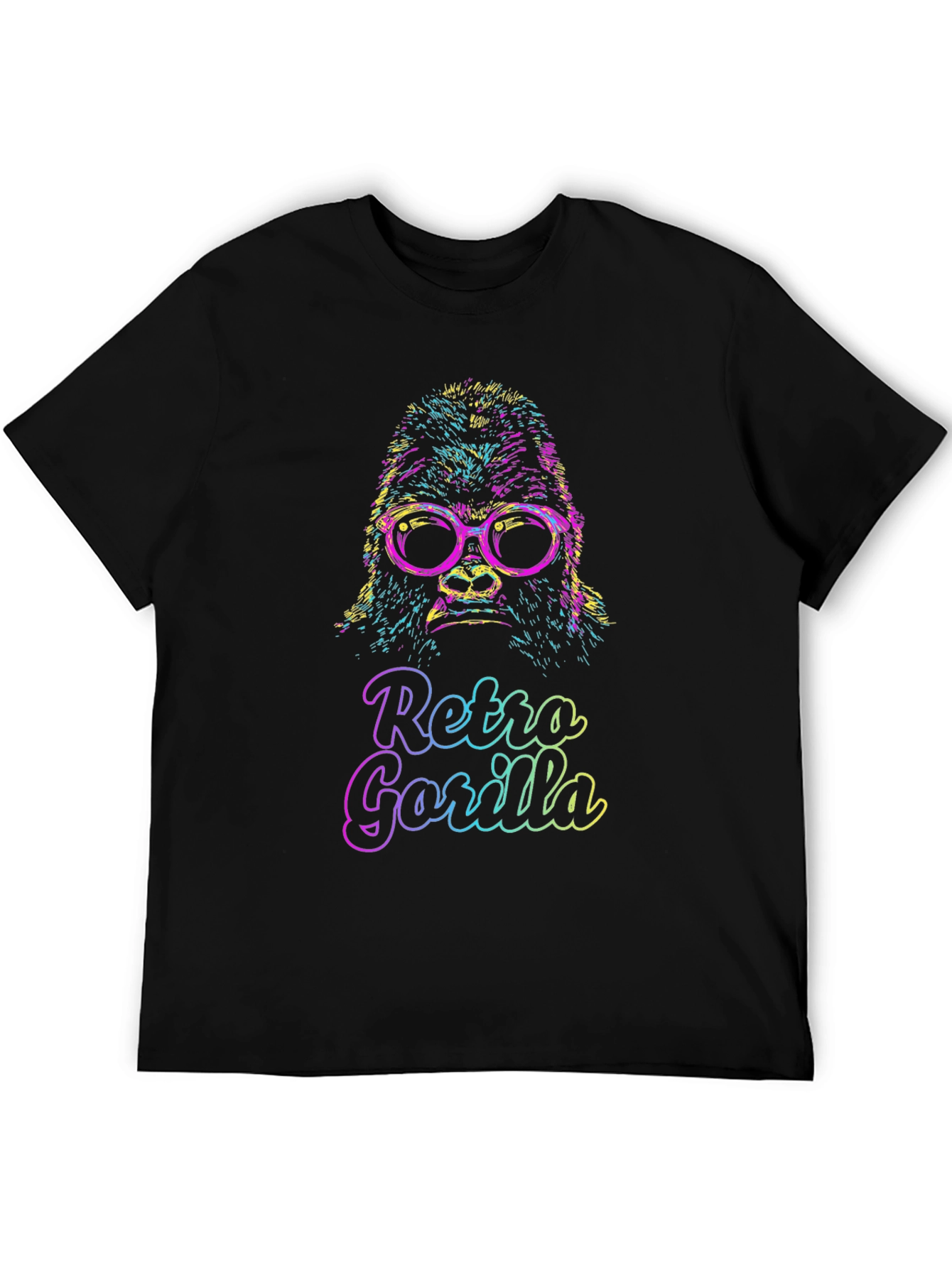 Retro Gorilla Graphic T-Shirt - Mens Casual Tee