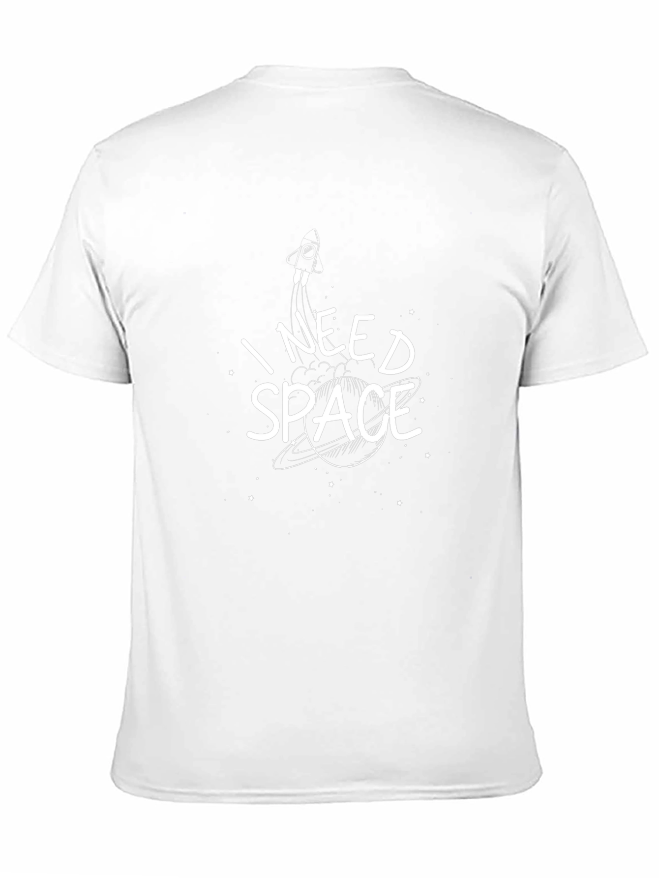 I Need Space Graphic Tee - Black Cotton T-Shirt