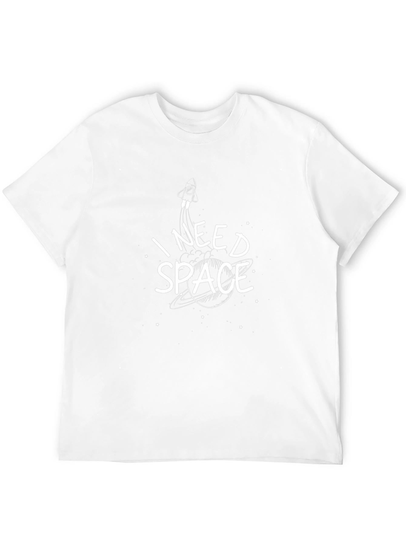 I Need Space Graphic Tee - Black Cotton T-Shirt