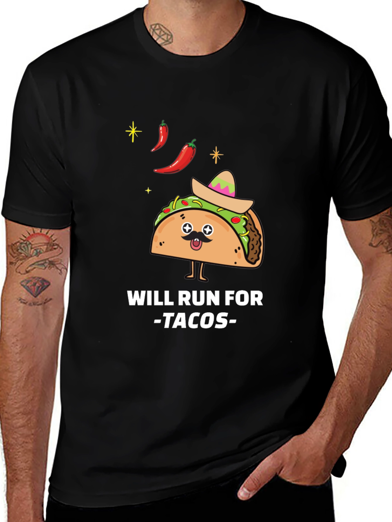 Will Run For Tacos Graphic Tee