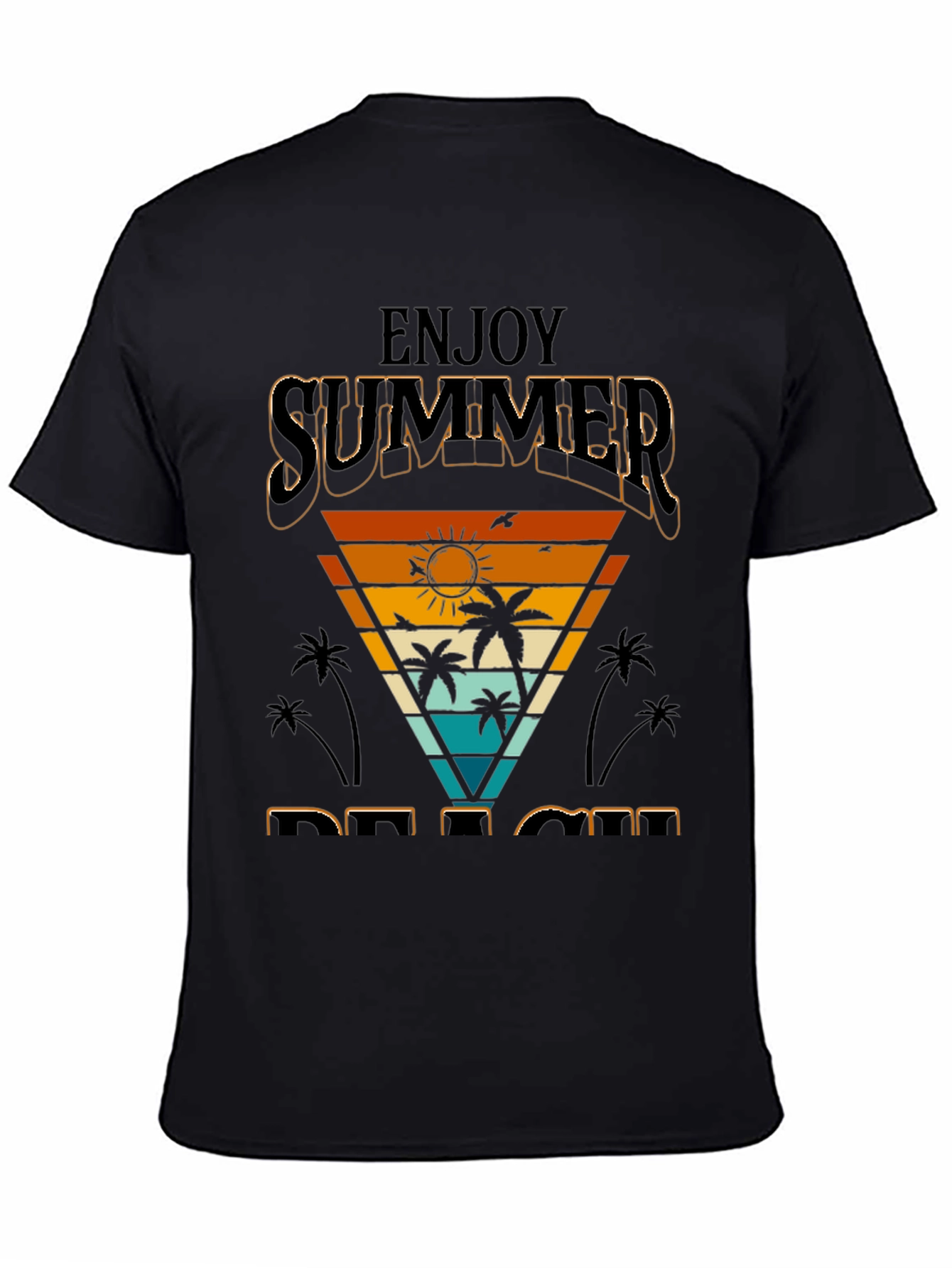 Enjoy Summer Beach Retro Graphic Tee