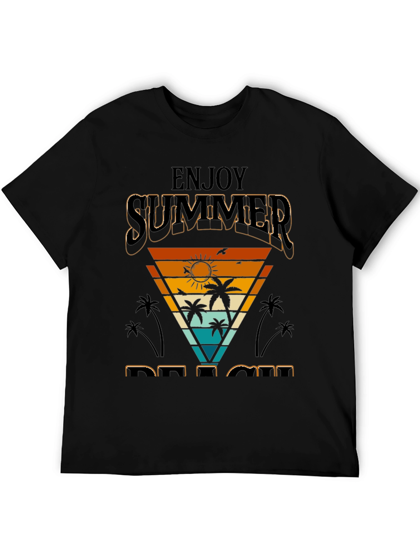Enjoy Summer Beach Retro Graphic Tee