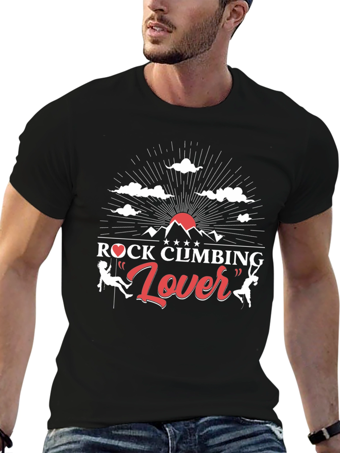 Rock Climbing Lover Black T-Shirt