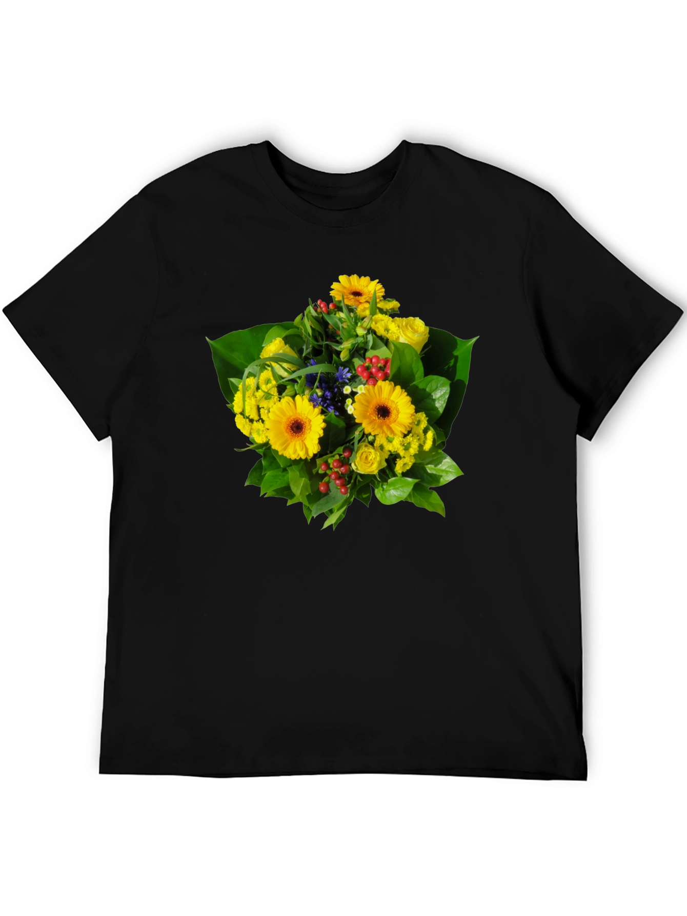 Floral Bouquet Graphic Tee - Vibrant & Stylish