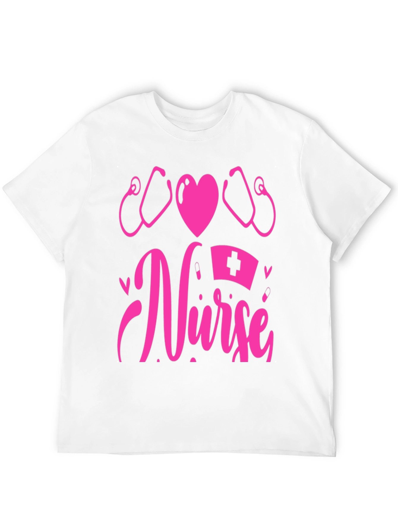 Nurse Graphic T-Shirt - Heart & Stethoscope