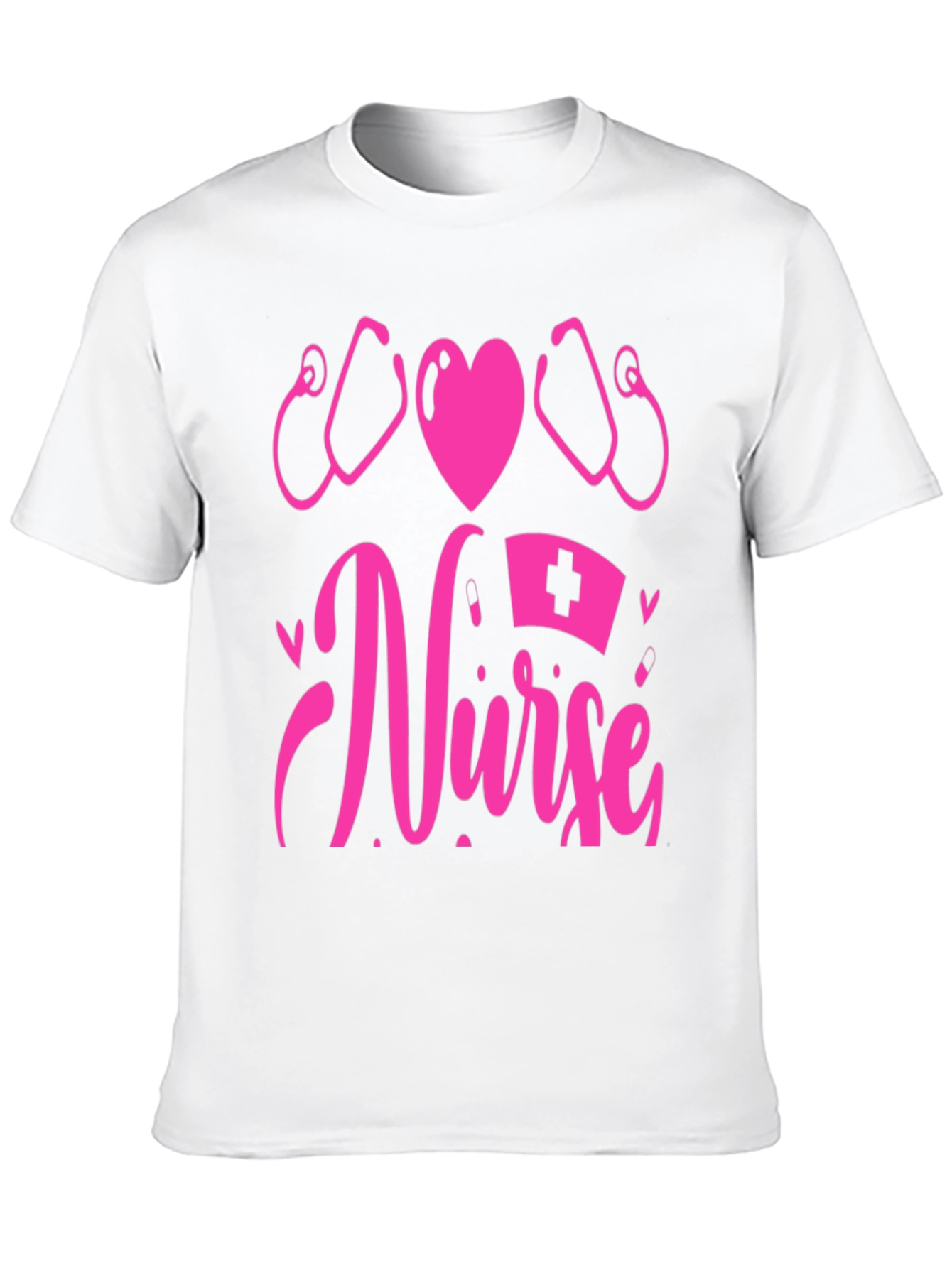 Nurse Graphic T-Shirt - Heart & Stethoscope