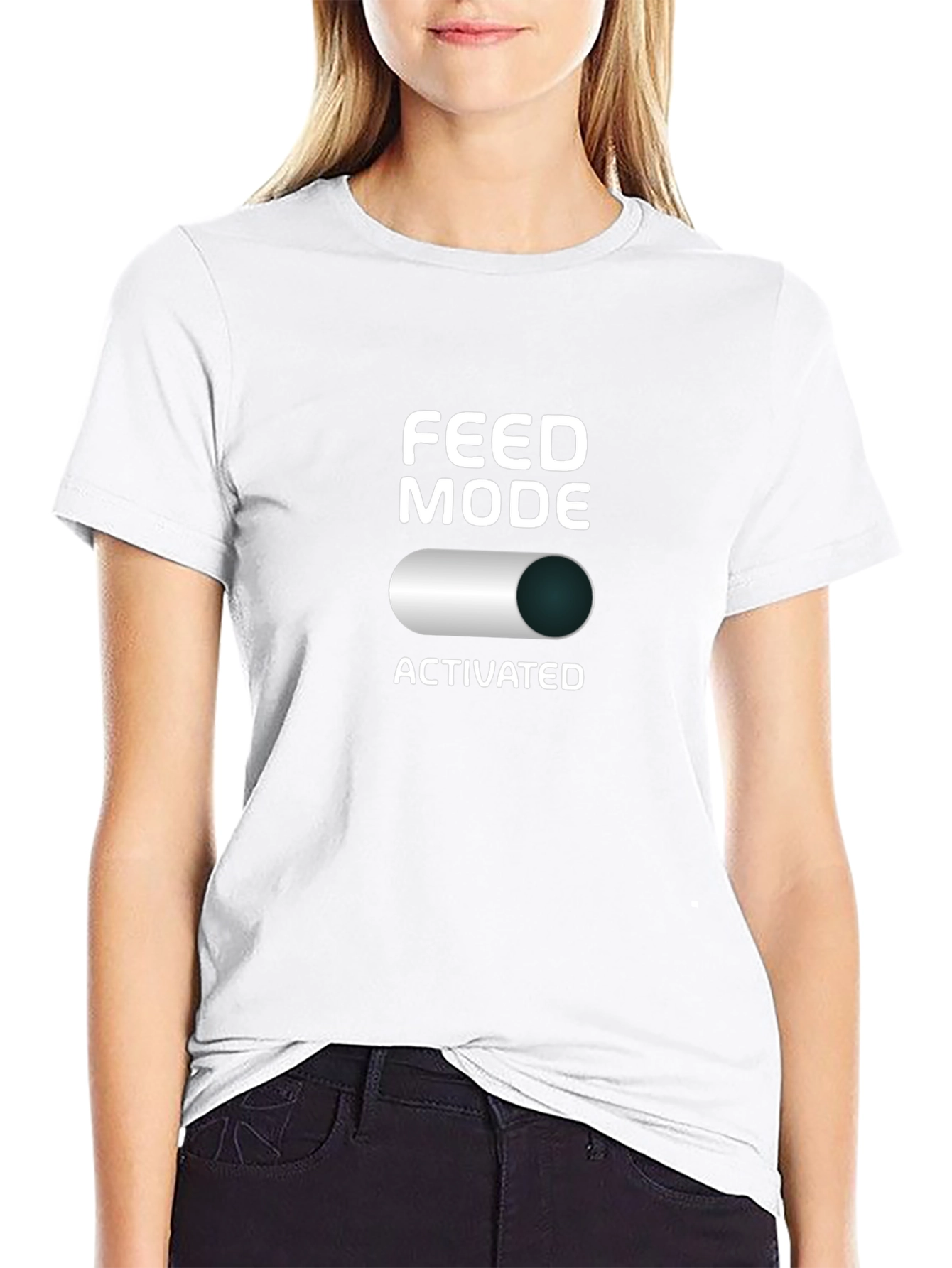 Feed Mode Activated Black T-Shirt