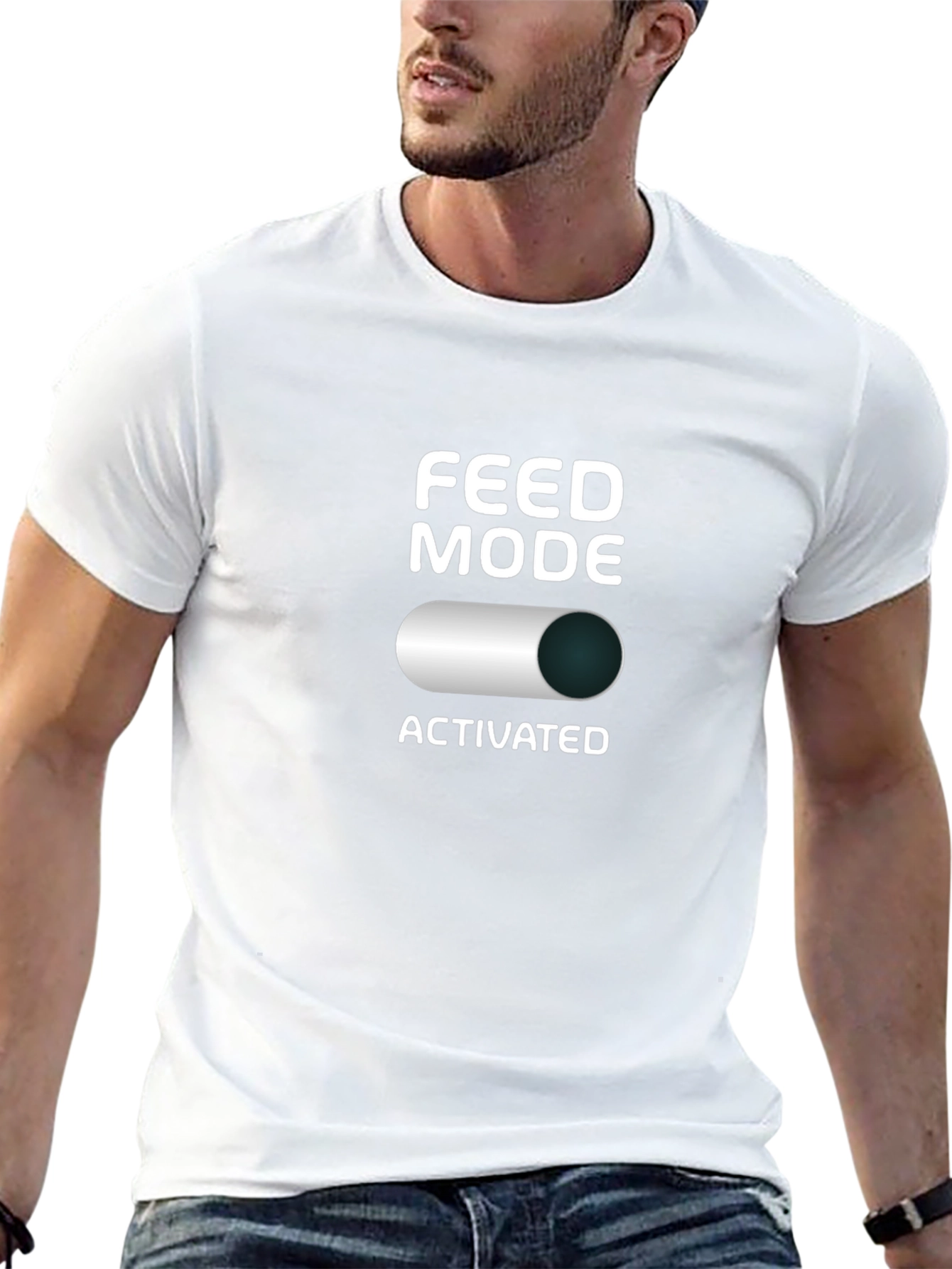 Feed Mode Activated Black T-Shirt