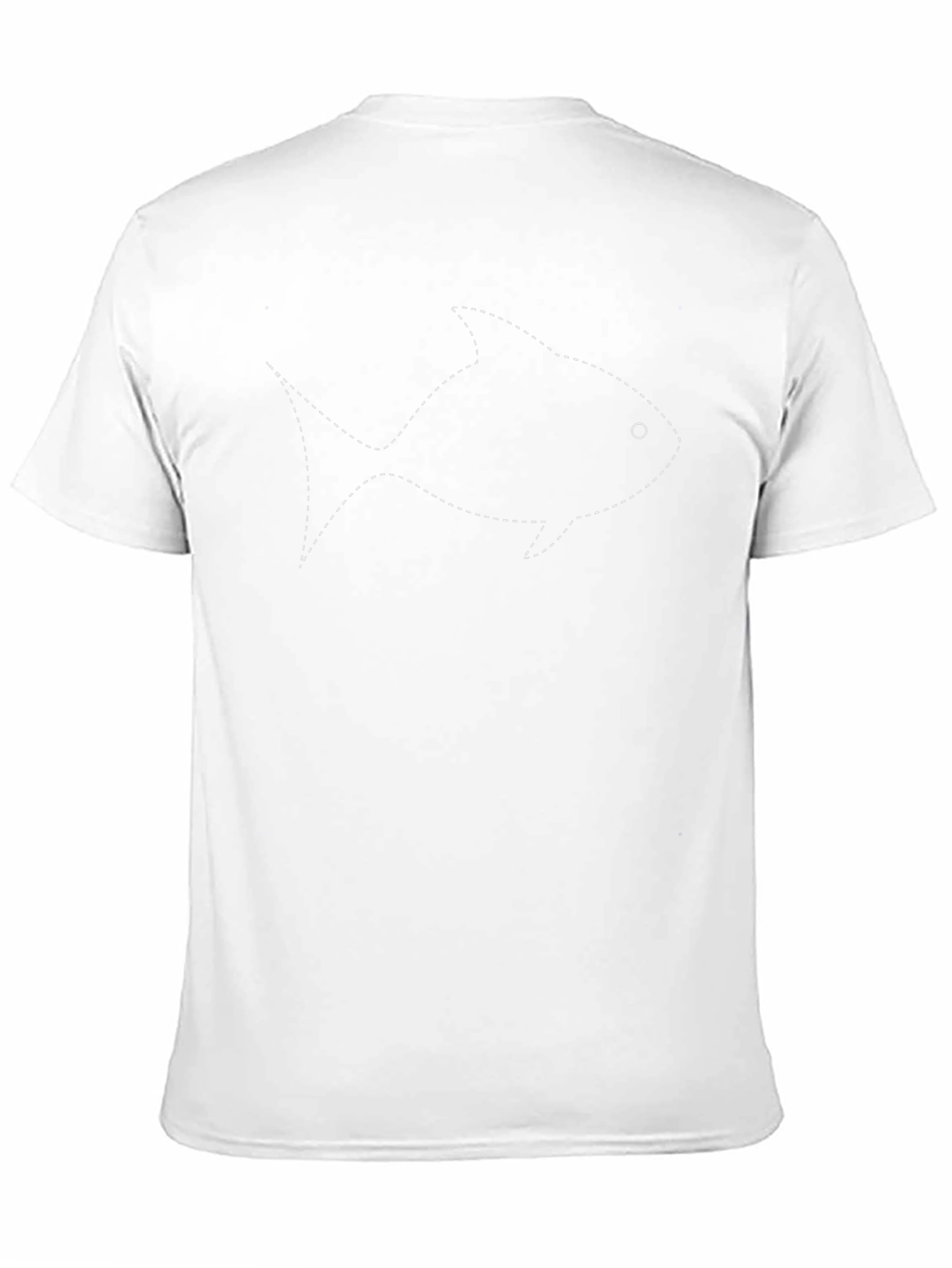 Fish Outline Tee - Modern Style Black T-Shirt