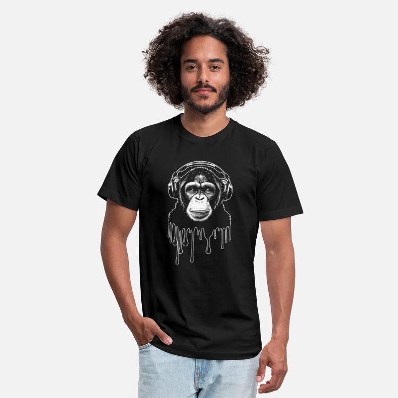 Chimpanzee with Headphones Monkey Music DJ