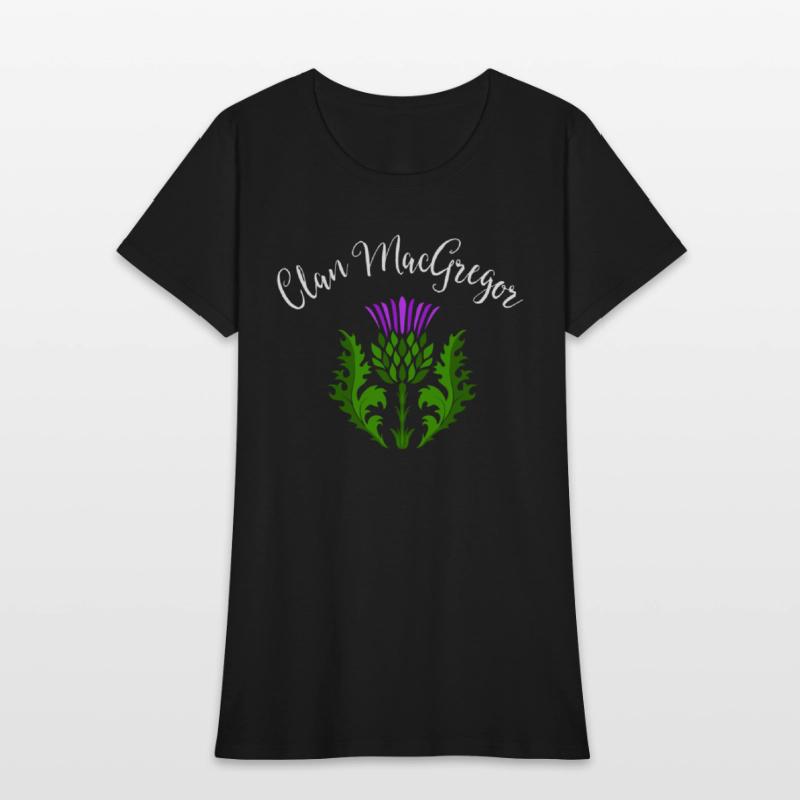 Clan MacGregor Surname Thistle Flower Scottish