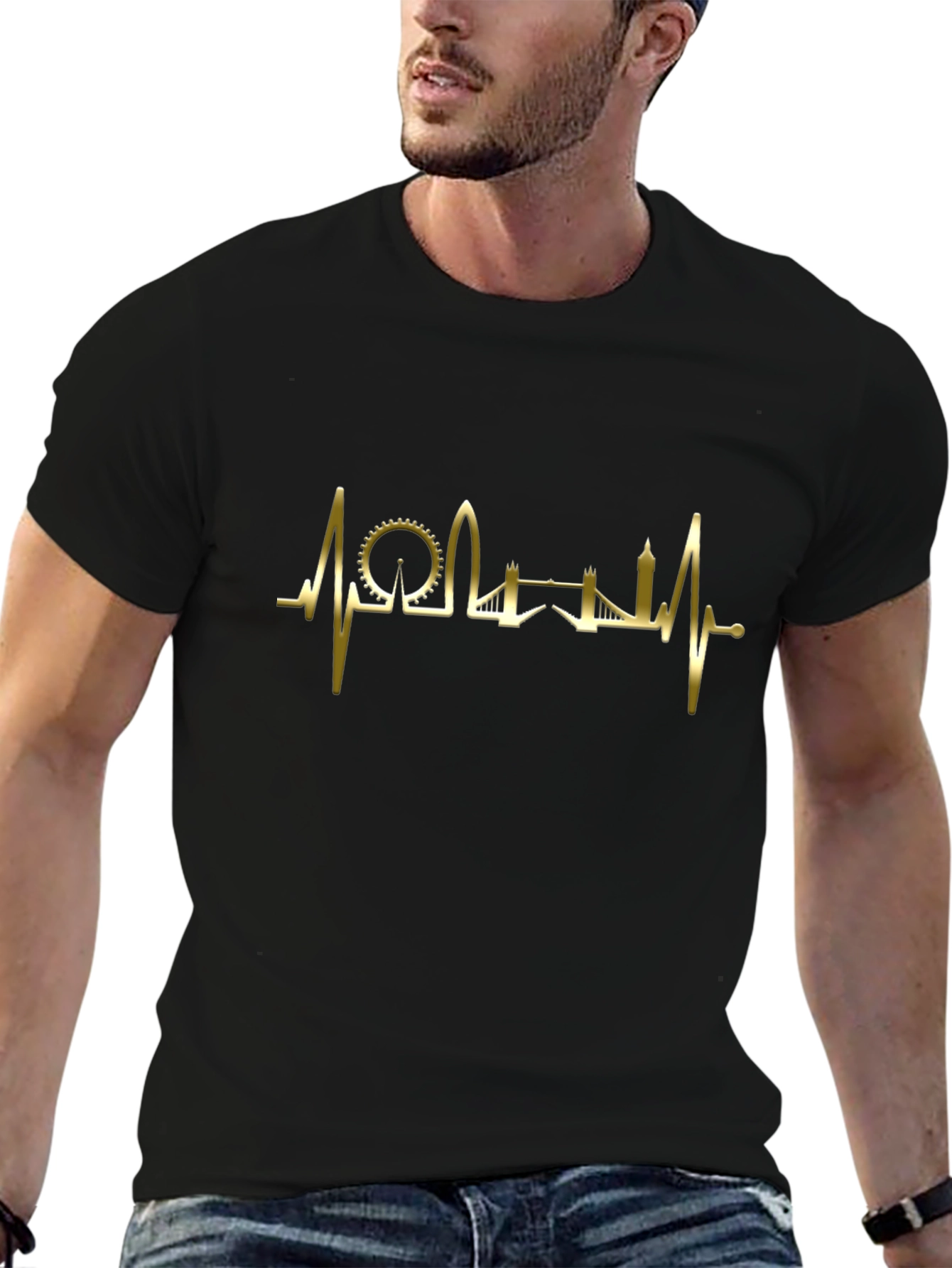 London Skyline Heartbeat Graphic Tee