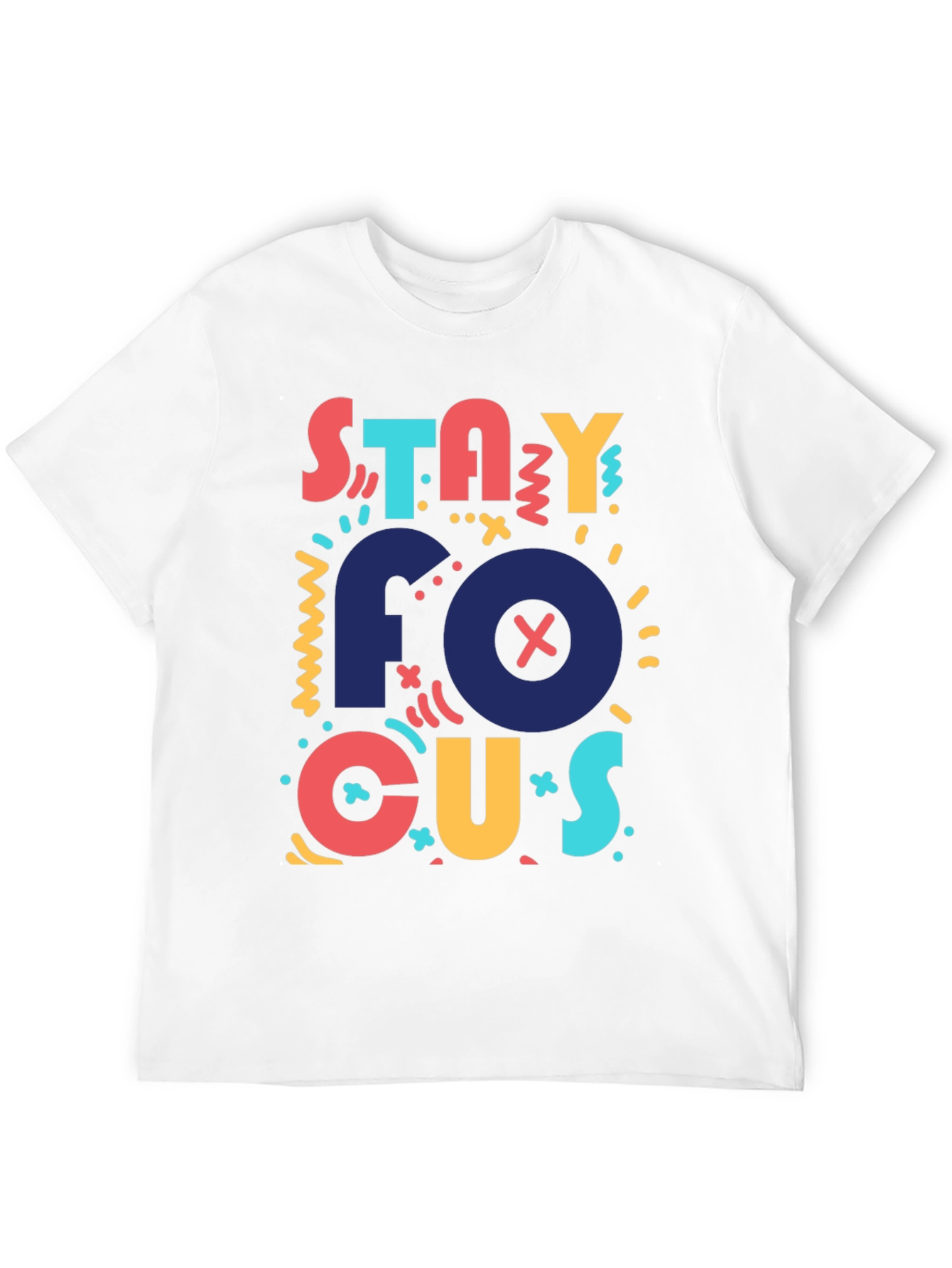 Stay Focused Graphic Tee - Black Casual T-Shirt