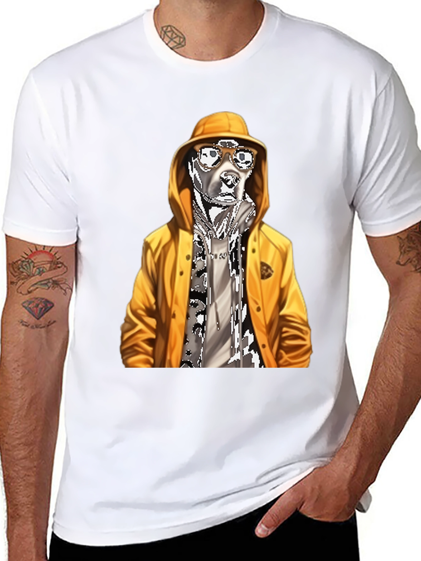 Cool Dog Graphic Tee - Black