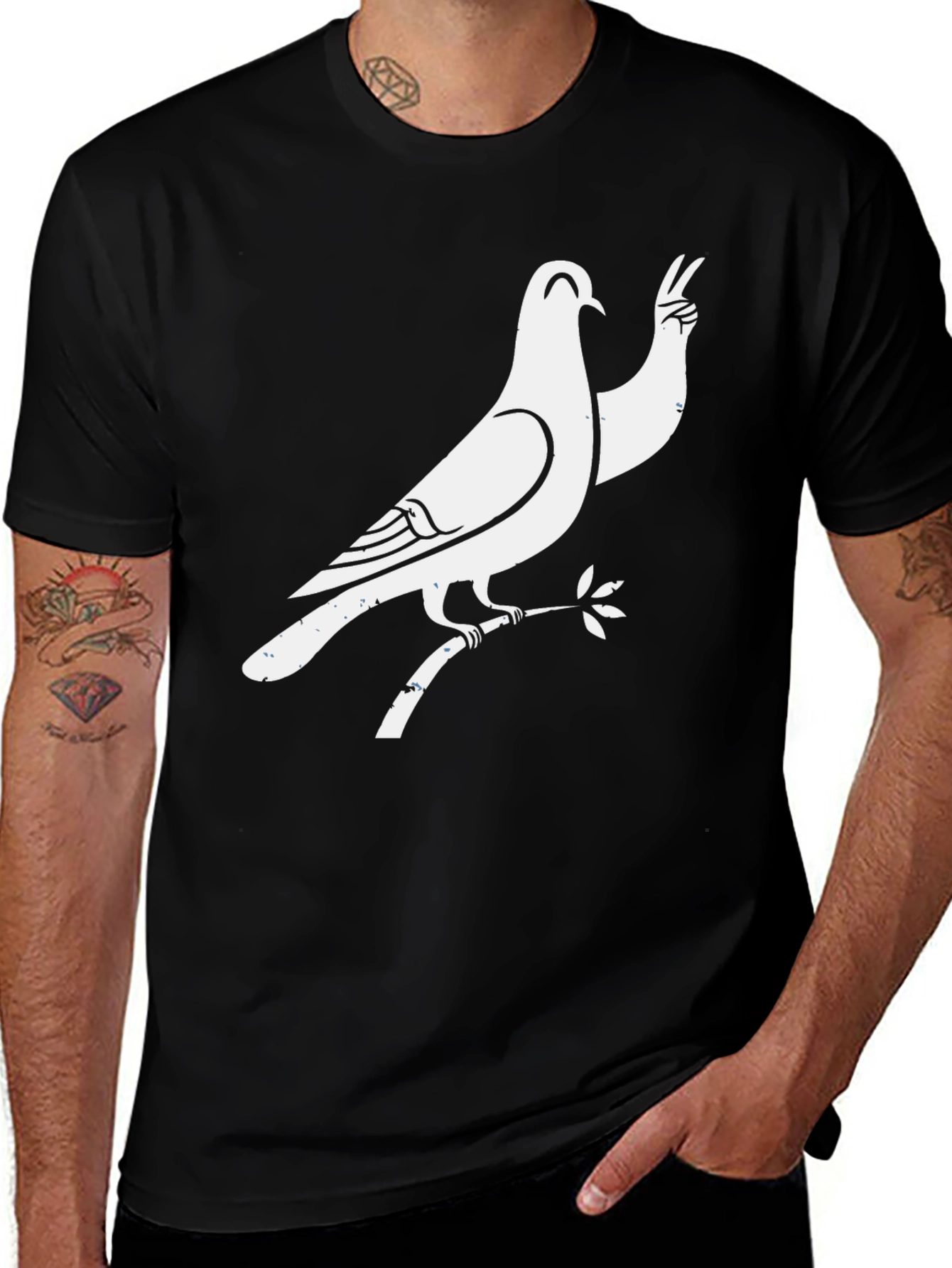 Dove Peace Sign Graphic Tee