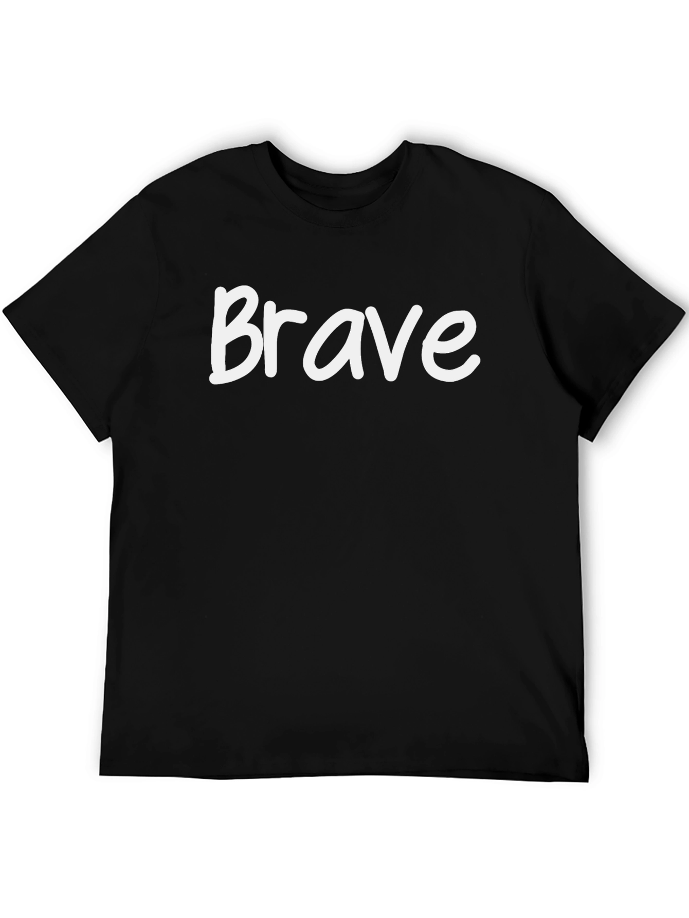 Brave Graphic T-Shirt - Black Cotton Tee