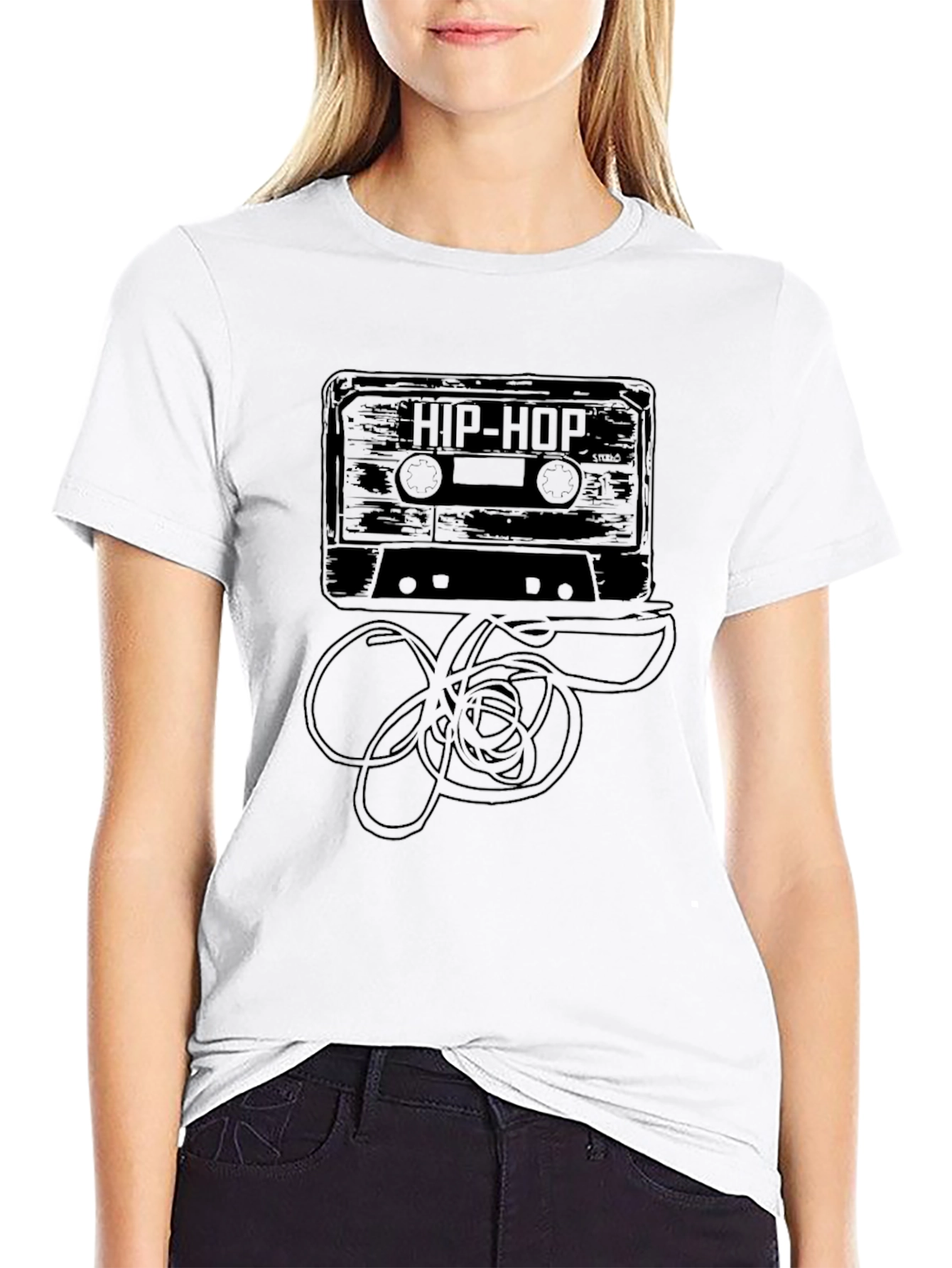 Hip Hop Cassette Tape Graphic T-Shirt